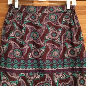 Vintage Starburst Print Flare A-line Skirt